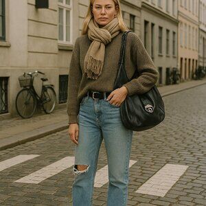 Elliott Luca Black Leather Women's Bag